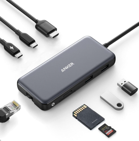 Мультиадаптер хаб Anker PowerExpand 8-in-1 з HDMI 4K, LAN, PD 100W та USB 10Gbps