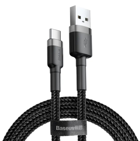 Кабель Baseus Cafule Cable USB For Type-C 3A 1m Gray/Black