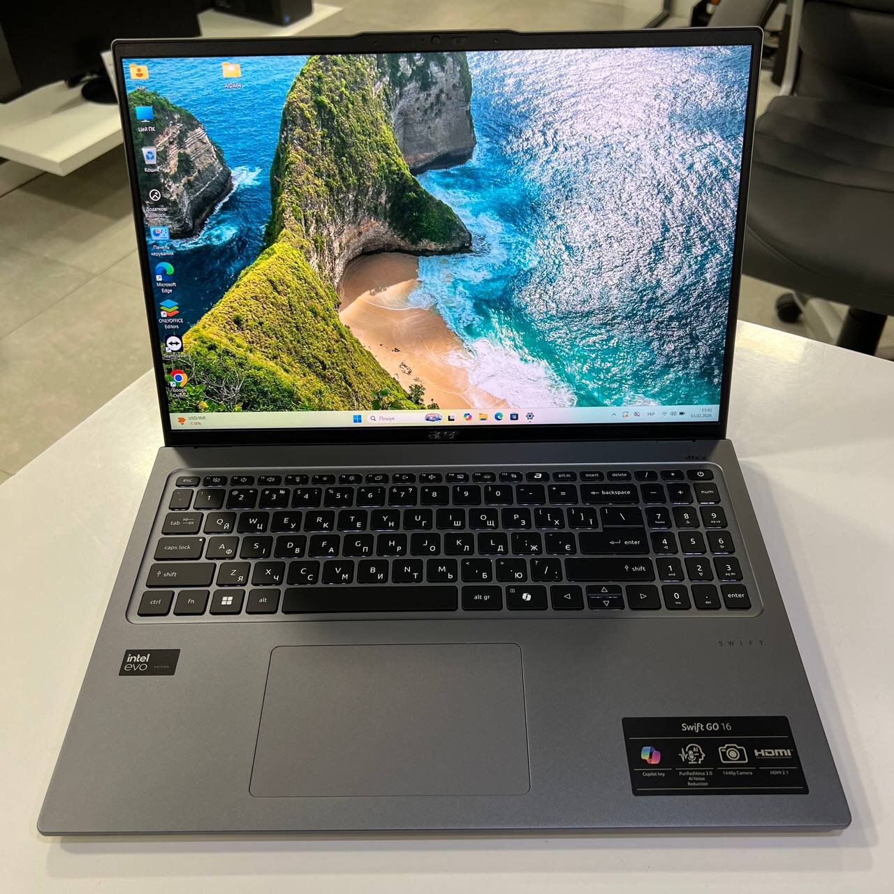 Acer Swift Go 16 Intel Core Ultra 9 185H/32Gb/1Tb SSD/Win11 (вживаний)