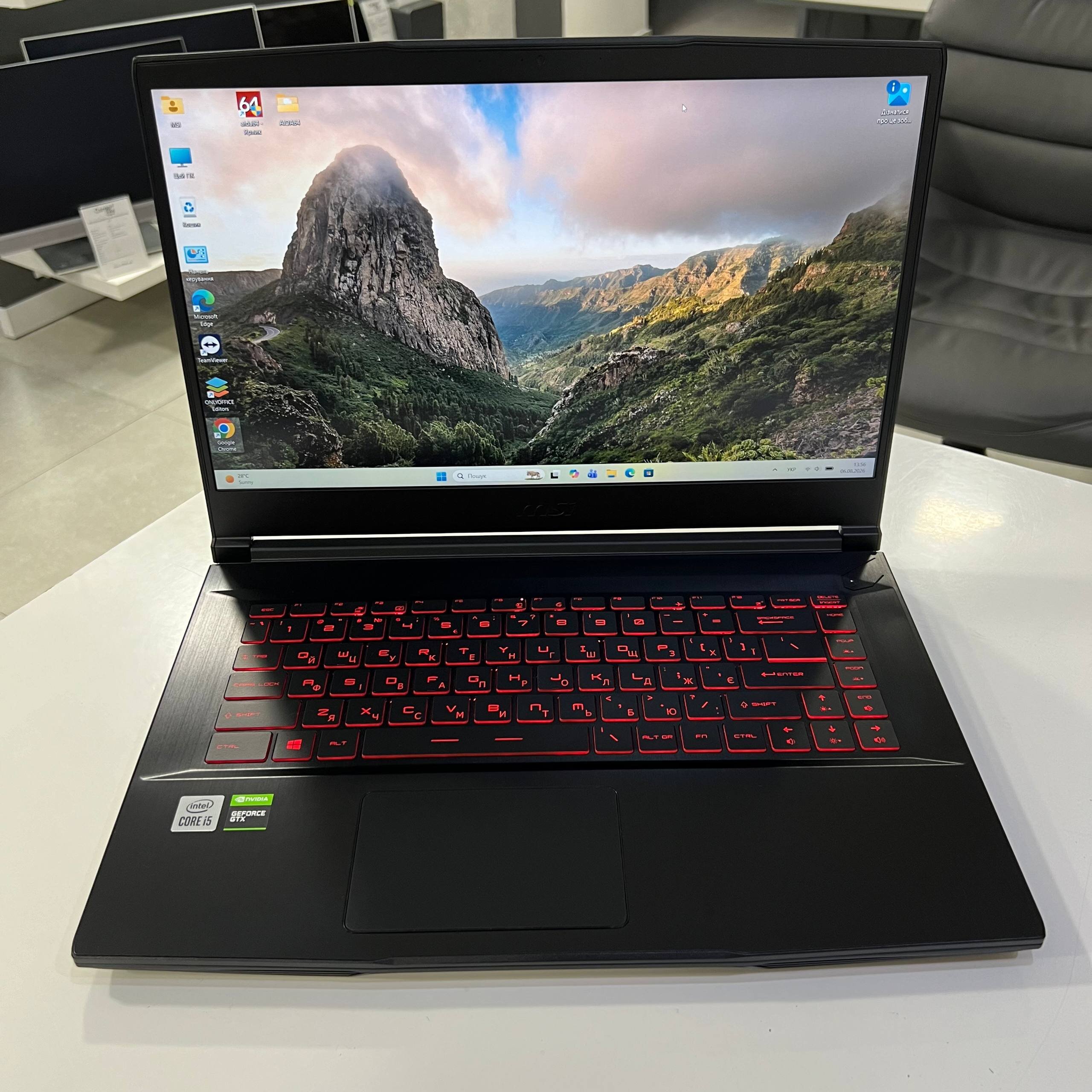 MSI Thin GF63 Intel Core i5-11400H/GTX1650 4Gb/16Gb/512Gb SSD/Win11 (вживаний)