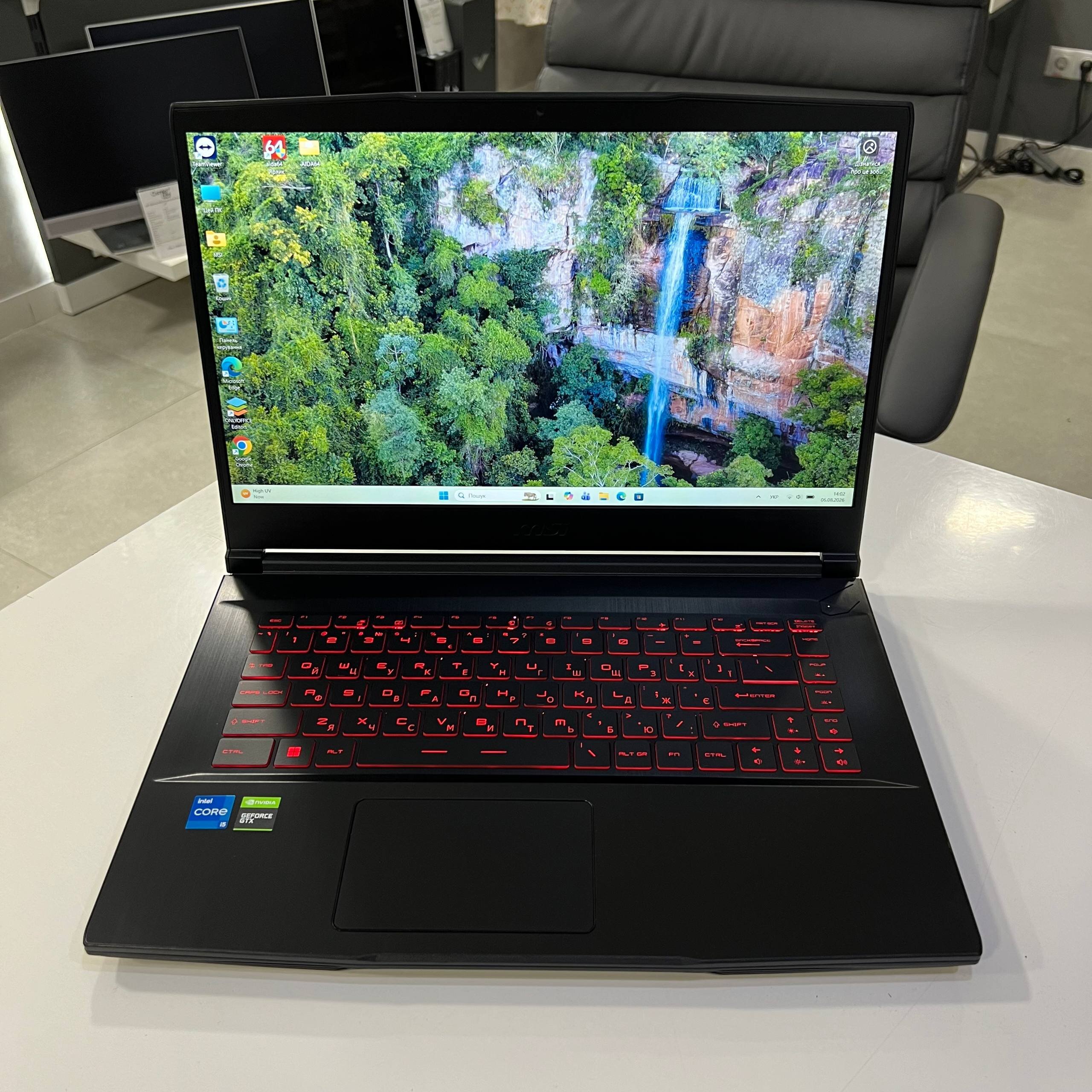 MSI Thin GF63 Intel Core i5-11400H/GTX1650 4Gb/16Gb/512Gb SSD/Win11 (вживаний)