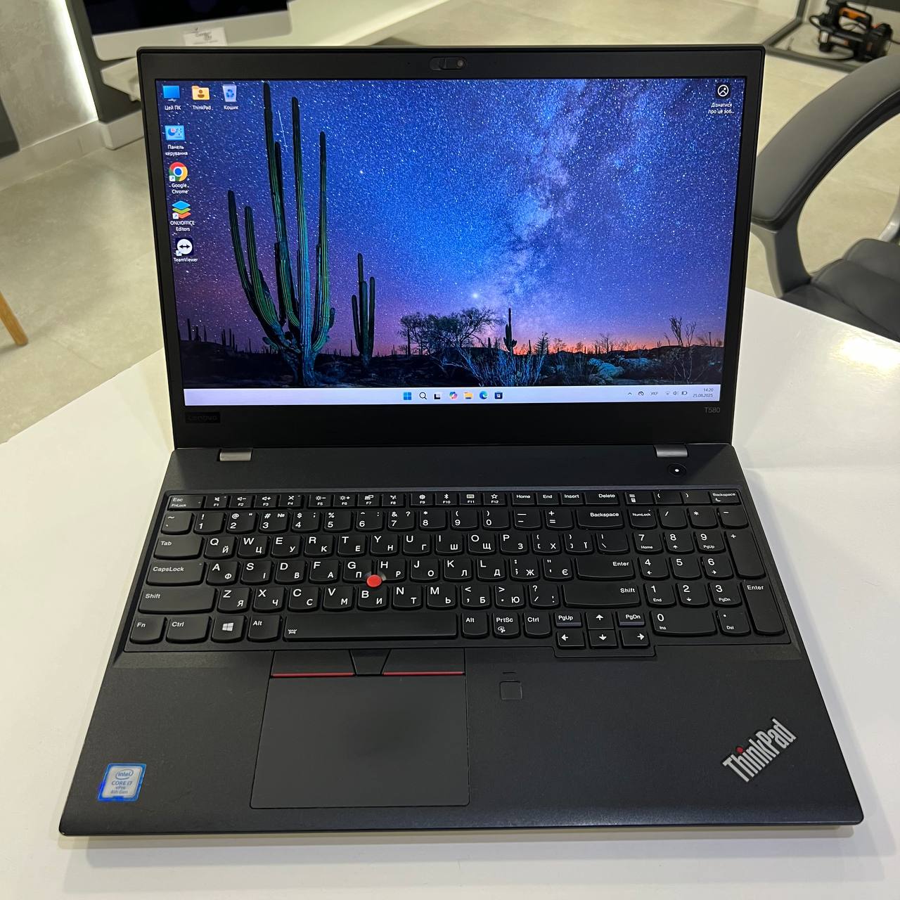 Lenovo ThinkPad T580 Intel Core i7-8650U/16Gb/256Gb SSD/Win11 (вживаний)